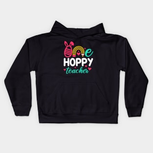 One Hoppy teacher | Easter Teacher | Happy Teacher Kids Hoodie